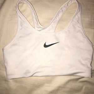 White nike short bra